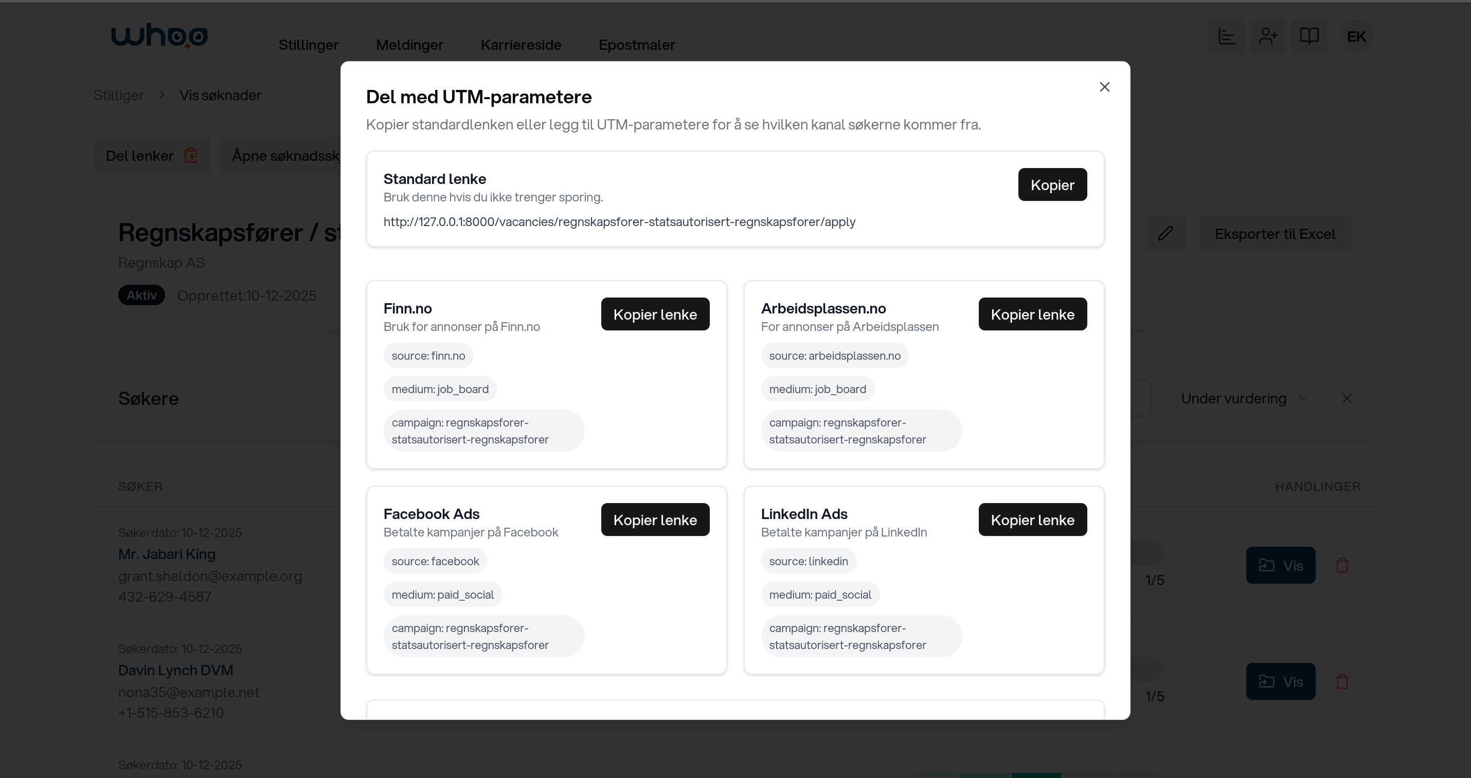 Nyhet: Nå kan du spore og se hvilke kanaler søkere kommer fra