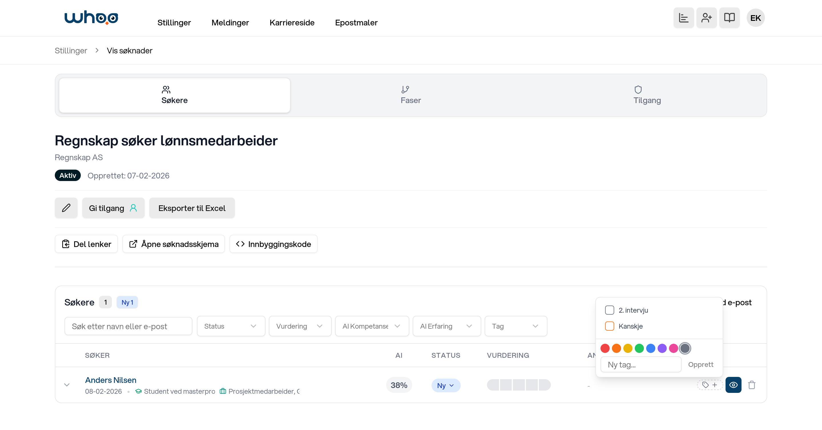 Organiser kandidatene dine på din måte – nå med tagger i Whoo